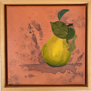 Ghost of last year's Pear crop painting by Paula Jobson